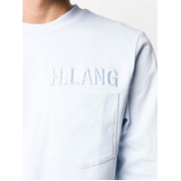 Helmut Lang Camiseta mangas longas com bolso - Azul