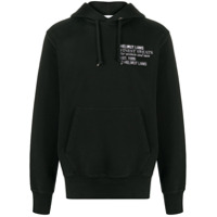 Helmut Lang logo print cotton hoodie - Preto
