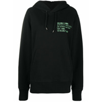 Helmut Lang Moletom com capuz e logo no busto - Preto