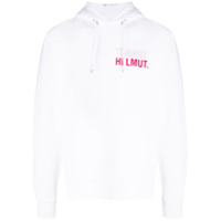 Helmut Lang Moletom com logo e cordão de ajuste - Branco