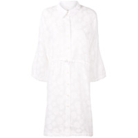 Henrik Vibskov dot print shirt dress - Branco
