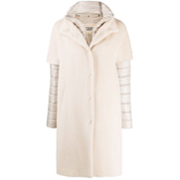 Herno Casaco matelassê de lã alpaca - Neutro