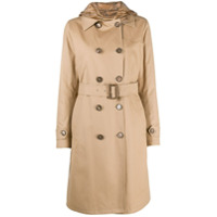 Herno Trench coat matelassê com capuz - Neutro