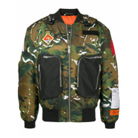 Heron Preston camouflage-print bomber jacket - Verde