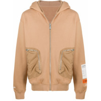 Heron Preston multi-pocket zip-up hoodie - Neutro