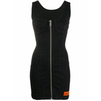 Heron Preston Vestido jeans com zíper - Preto