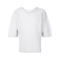 Homme Plissé Issey Miyake Camiseta canelada - Cinza