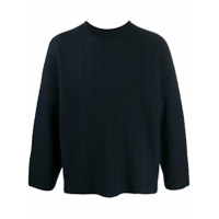 Homme Plissé Issey Miyake Suéter com padronagem trançada - Azul