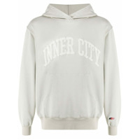 HONOR THE GIFT Moletom de algodão com capuz e estampa de logo - Cinza