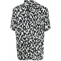 HUGO Camisa com estampa de pinceladas - Preto