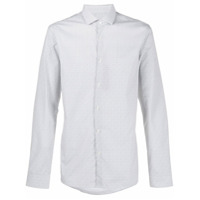 HUGO Camisa mangas longas com estampa geométrica - Branco