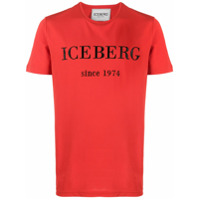Iceberg Camiseta de algodão com estampa de logo - Laranja