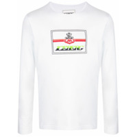 Iceberg Camiseta mangas longas com estampa de logo - Branco