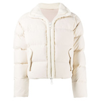 Ienki Ienki Jaqueta matelassê com acabamento de pelos - Branco