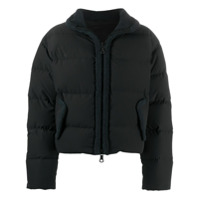 Ienki Ienki Jaqueta matelassê com acabamento de pelos - Preto