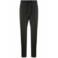 Incotex Calça cenoura com cós contrastante - Cinza