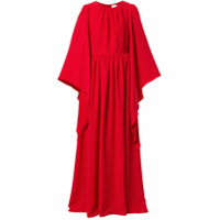 Ingie Paris Vestido kaftan longo com drapeado - Vermelho