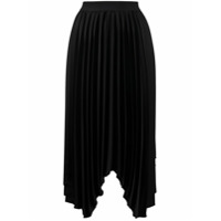Isabel Marant asymmetrical pleated skirt - Preto