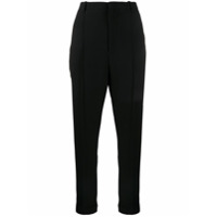 Isabel Marant Calça cenoura cintura alta de algodão - Preto