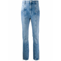 Isabel Marant Calça jeans com detalhe de costura frontal - Azul
