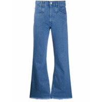 Isabel Marant Calça jeans flare com cintura alta - Azul