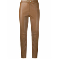 Isabel Marant Calça slim cintura alta - Marrom