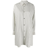 Isabel Marant Camisa com abotoamente e listras - Branco