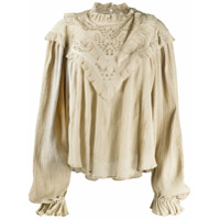 Isabel Marant Étoile Blusa com acabamento de babados - Neutro