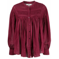 Isabel Marant Étoile Blusa translúcida com mangas amplas - Vermelho