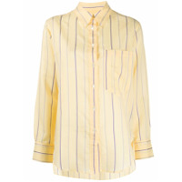 Isabel Marant Étoile Camisa mangas longas com listras - Amarelo