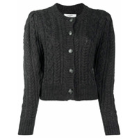Isabel Marant Étoile cropped cable knit cardigan - Cinza