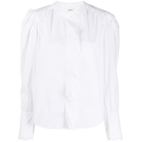 Isabel Marant Étoile Orlana lace-embellished cotton blouse - Branco