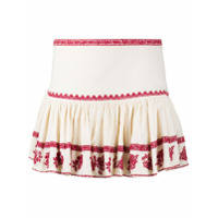 Isabel Marant Étoile Russell embroidered mini skirt - Neutro