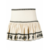 Isabel Marant Étoile Russell embroidered mini skirt - Neutro