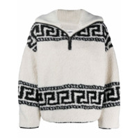 Isabel Marant Étoile Suéter de algodão com estampa e zíper - Neutro