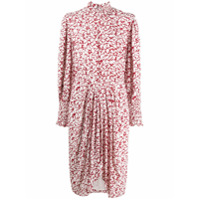 Isabel Marant Étoile Vestido midi Siloe estampado - Vermelho