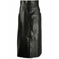 Isabel Marant faux-leather mid-length pencil skirt - Preto