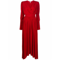 Isabel Marant Jucinnea padded-shoulder dress - Vermelho