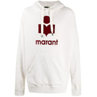 Isabel Marant Moletom com capuz e estampa de logo - Neutro