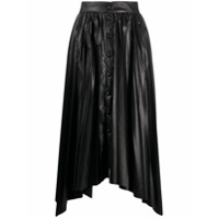 Isabel Marant Saia assimétrica com pregas - Preto