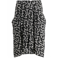 Isabel Marant Saia de seda com estampa de raios - Preto