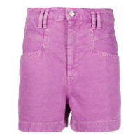 Isabel Marant Short cintura alta de algodão - Rosa