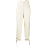 Isabel Marant tie-detail tapered jeans - Branco
