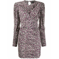 Isabel Marant Vestido mangas longas com estampa abstrata - Preto