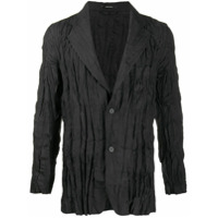 Issey Miyake Blazer com abotoamento simples e detalhe de vincos - Preto