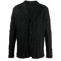 Issey Miyake Blazer com detalhe de vincos - Preto