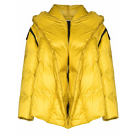 Issey Miyake detachable sleeve zip-up puffer jacket - Amarelo