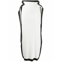 Issey Miyake Saia drapeada com estampa gráfica - Branco