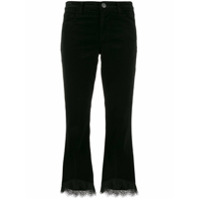 J Brand Calça cropped com detalhe de renda - Preto