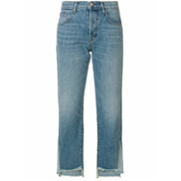 J Brand Calça jeans cropped assimétrica - Azul